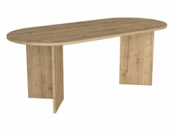 Vente-unique Mesa de comedor 8 personas - Natural claro - TOPANIA Color natural claro