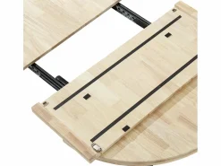 Mesa de comedor BergE redonda extensible nordish/negro Ø100x76 cm^ADEC Online