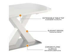 Vicco Mesa Extensible|Mesa de comedor 120x80x76 chinto