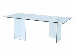 Vente-unique Mesa De Comedor|Mesa de comedor COLEDON - 8 cubiertos - Cristal templado