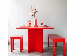Mesa De Comedor|Mesa de comedor cuadrada tablero laminado de 3cm llama 100x100cm