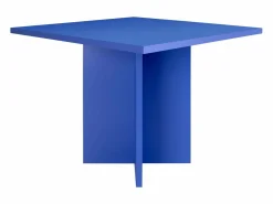 Mesa de comedor cuadrada tablero laminado 3cm azúl prussia 100xm^ Online