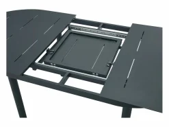 MYLIA Mesa de comedor de jardín de aluminio para 4 personas - Antracita - LOTTYS de Gris antracita Sale