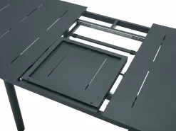 MYLIA Mesa de comedor de jardín de aluminio para 4 personas - Antracita - LOTTYS de Gris antracita Sale