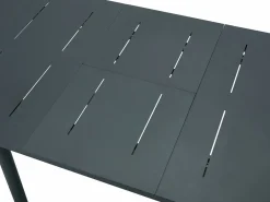 MYLIA Mesa de comedor de jardín de aluminio para 4 personas - Antracita - LOTTYS de Gris antracita Sale