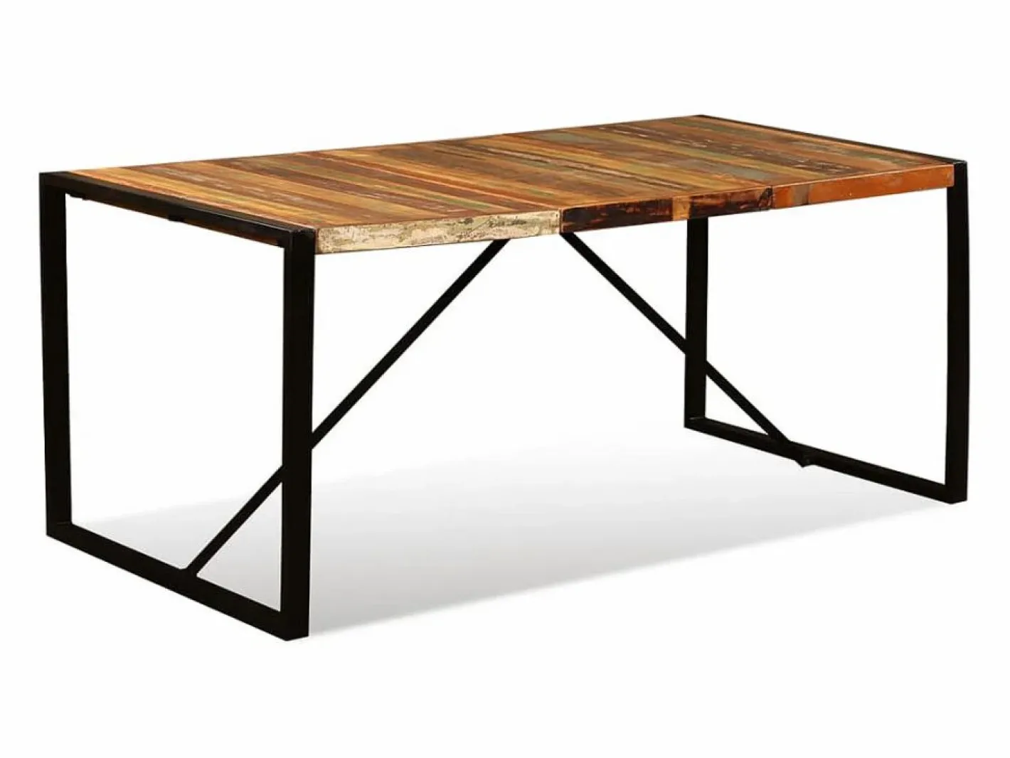 vidaxl Mesa De Comedor|Mesa de comedor de madera maciza reciclada 180 cm