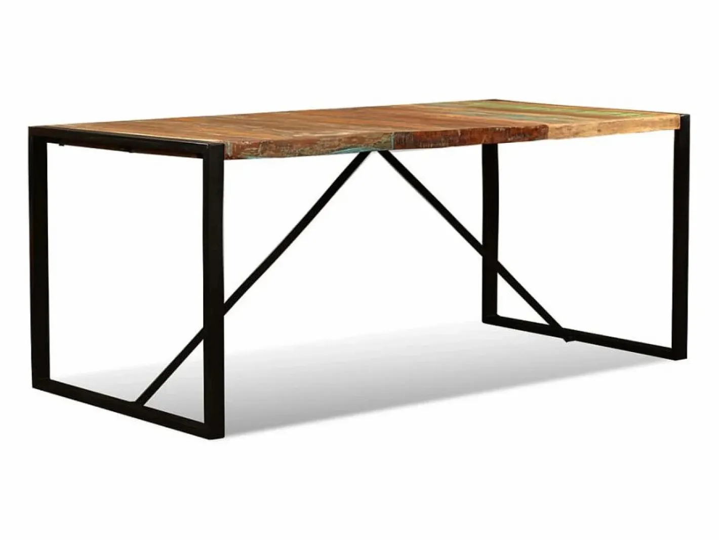 vidaxl Mesa De Comedor|Mesa de comedor de madera maciza reciclada 180 cm
