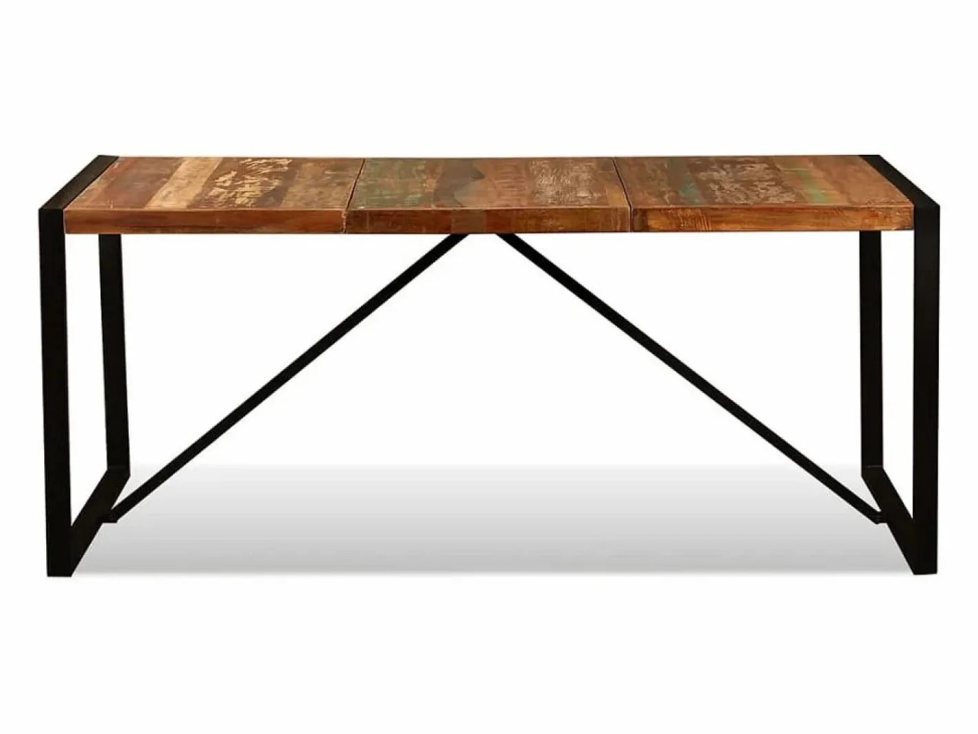vidaxl Mesa De Comedor|Mesa de comedor de madera maciza reciclada 180 cm