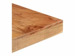 vidaxl Mesa de comedor de madera maciza de acacia 160x80x76 cm Negro Hot