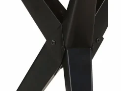 vidaxl Mesa de comedor de madera maciza de acacia 160x80x76 cm Negro Hot