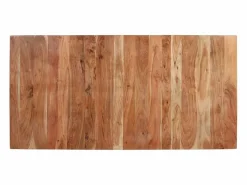 vidaxl Mesa de comedor de madera maciza de acacia 160x80x76 cm Negro Hot