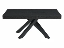 Vente-unique Mesa Extensible|Mesa De Comedor|Mesa de comedor extensible 6 a 10 cubiertos de MDF y metal - - CATONAV