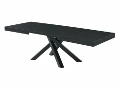 Vente-unique Mesa Extensible|Mesa De Comedor|Mesa de comedor extensible 6 a 10 cubiertos de MDF y metal - - CATONAV