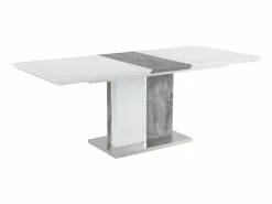 Vente-unique Mesa de comedor extensible 6 a 8 comensales de MDF blanco EREN Gris / Blanco Discount