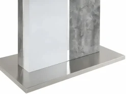 Vente-unique Mesa de comedor extensible 6 a 8 comensales de MDF blanco EREN Gris / Blanco Discount