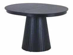 Vente-unique Mesa de comedor extensible de 4 a 10 personas chapa de fresno - - LATSURY Negro