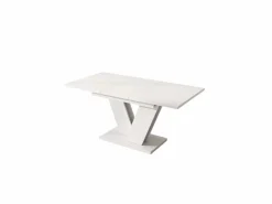 Mesa de comedor extensible - 120/160 x 80 x 75 cm - para 4-6 personas - Patas en forma de V - MDF -^Merax Best