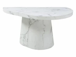Mesa de comedor extensible de 6 a 12 personas en MDF - Efecto mármol - CLOEVA^Vente-unique New