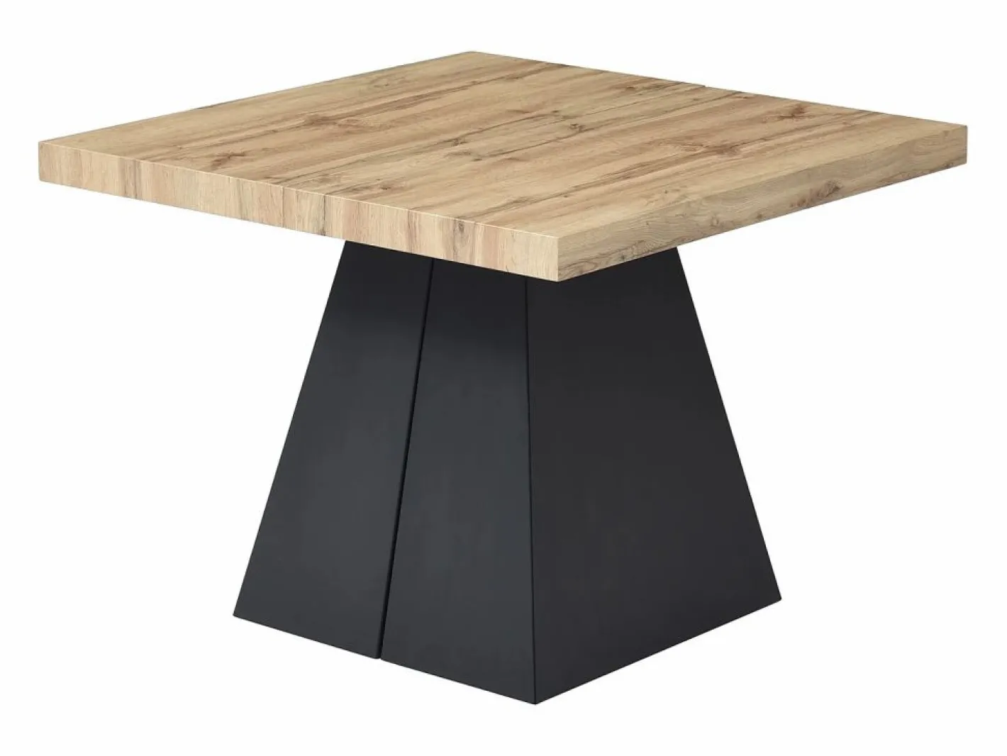 Vente-unique Mesa de comedor extensible de 4 a 10 personas en MDF y metal - Natural y Negro - EMELIA Color natural claro Best