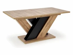 MSO Mesa Extensible|Mesa De Comedor|Mesa de comedor extensible roble wotan y negro 160-200cm Xenori