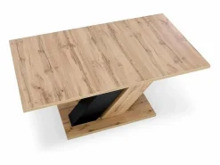 MSO Mesa Extensible|Mesa De Comedor|Mesa de comedor extensible roble wotan y negro 160-200cm Xenori