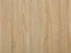 Vente-unique Mesa de comedor extensible para 4 a 8 personas en MDF y acero - Natural y blanco - KOMONI Color natural claro / Blanco Best