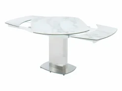 Vente-unique Mesa Extensible|Mesa De Comedor|Mesa de comedor extensible. Cerámica y acero. TALICIA