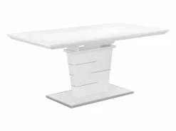 Vente-unique Mesa Extensible|Mesa De Comedor|Mesa de comedor extensible AMELLE para 6 a 8 cubiertos, lacada en