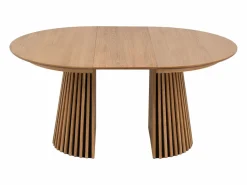 Vente-unique Mesa de comedor extensible 4 a 8 personas de roble - Natural - CARMIZA Color natural claro Outlet