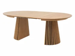 Vente-unique Mesa de comedor extensible 4 a 8 personas de roble - Natural - CARMIZA Color natural claro Outlet
