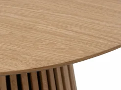 Vente-unique Mesa de comedor extensible 4 a 8 personas de roble - Natural - CARMIZA Color natural claro Outlet