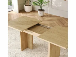 Mesa de comedor extensible 140/180x80 cm para 6 a 8 personas - Natural claro^Hauss Spole New
