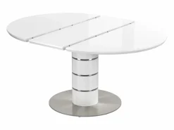 Mesa de comedor extensible - 4 a 6 plazas - MDF y metal - Lacado - CUSCO^Vente-unique Best