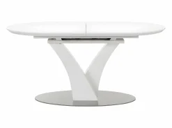 Vente-unique Mesa Extensible|Mesa De Comedor|Mesa de comedor extensible - 6 a 8 comensales - MDF y metal - lacado - TALARA