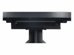 Vente-unique Mesa de comedor extensible para 4 a 6 personas de cerámica, MDF y metal - Efecto mármol y antracita - ZALYRA Blanco Online