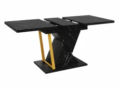 Merax Mesa de comedor extensible para 6 personas - 110/140 x 80 x 76 cm - para comedores y cocinas - MDF + metal - Negro Online