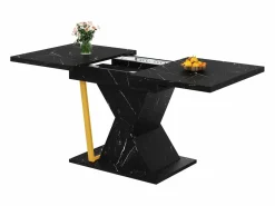 Merax Mesa de comedor extensible para 6 personas - 110/140 x 80 x 76 cm - para comedores y cocinas - MDF + metal - Negro Online