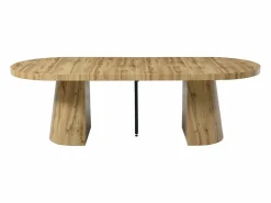 Vente-unique Mesa Extensible|Mesa De Comedor|Mesa de comedor extensible para 6 a 12 personas en MDF - Natural Claro - CLOEVA