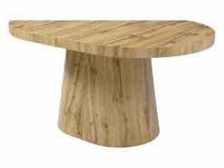 Vente-unique Mesa Extensible|Mesa De Comedor|Mesa de comedor extensible para 6 a 12 personas en MDF - Natural Claro - CLOEVA