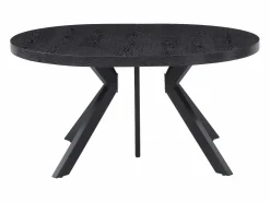 Vente-unique Mesa Extensible|Mesa De Comedor|Mesa de comedor extensible para 6 a 12 comensales de MDF y acero - - KOMONI