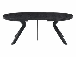 Vente-unique Mesa Extensible|Mesa De Comedor|Mesa de comedor extensible para 6 a 12 comensales de MDF y acero - - KOMONI
