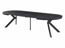 Vente-unique Mesa Extensible|Mesa De Comedor|Mesa de comedor extensible para 6 a 12 comensales de MDF y acero - - KOMONI