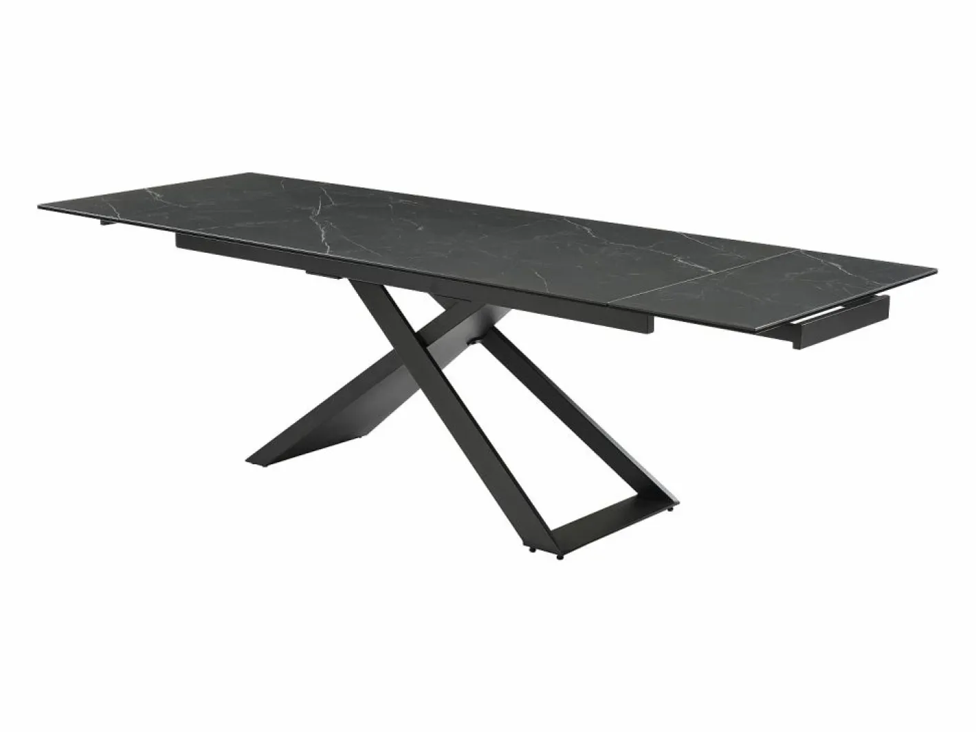 Mesa de comedor extensible de cerámica y metal - - XERENA de Pascal MORABITO^Maison Céphy Outlet
