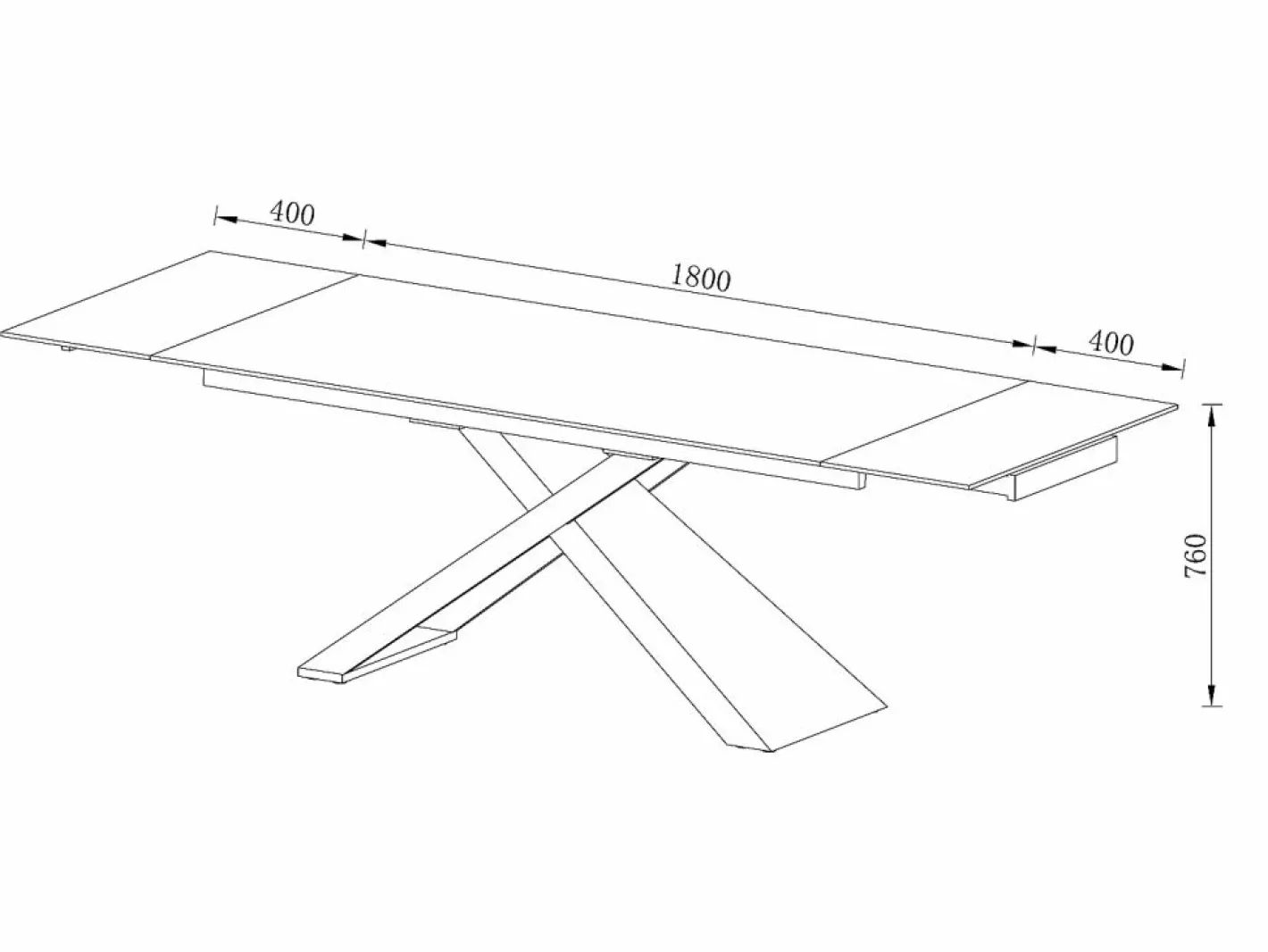 Mesa de comedor extensible de cerámica y metal - - XERENA de Pascal MORABITO^Maison Céphy Outlet