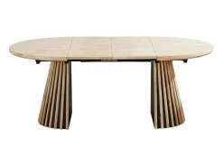 Mesa de comedor Grove redonda extensible nordish 76x120-160-200x120 cm^ADEC Online