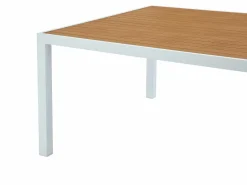 Mesa de comedor jardín aluminio polywood L.140cm + 8 sillas natural claro MACILA^MYLIA Best