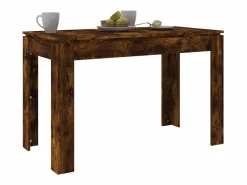 Clicnbuy Mesa de comedor madera contrachapada roble ahumado 120x60x76 cm Marru00f3n New