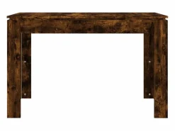 Clicnbuy Mesa de comedor madera contrachapada roble ahumado 120x60x76 cm Marru00f3n New