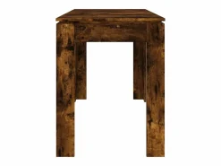 Clicnbuy Mesa de comedor madera contrachapada roble ahumado 120x60x76 cm Marru00f3n New