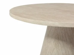 Vente-unique Mesa de comedor para 4 personas en MDF - Efecto travertino topo - LARIOZA de Pascal Morabito Beige Hot